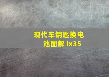 现代车钥匙换电池图解 ix35